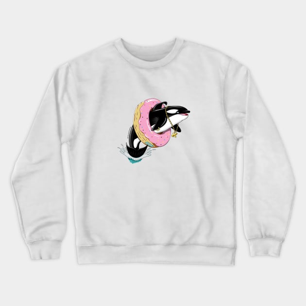 Portland Oregon Keiko Orca Tribute Crewneck Sweatshirt by BurchCreativeDesign